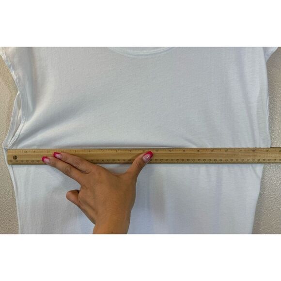 Free People FP Beach All Day Long Slouchy Midi T-Shirt Cap Sleeve White Dress XS - Picture 11 of 12